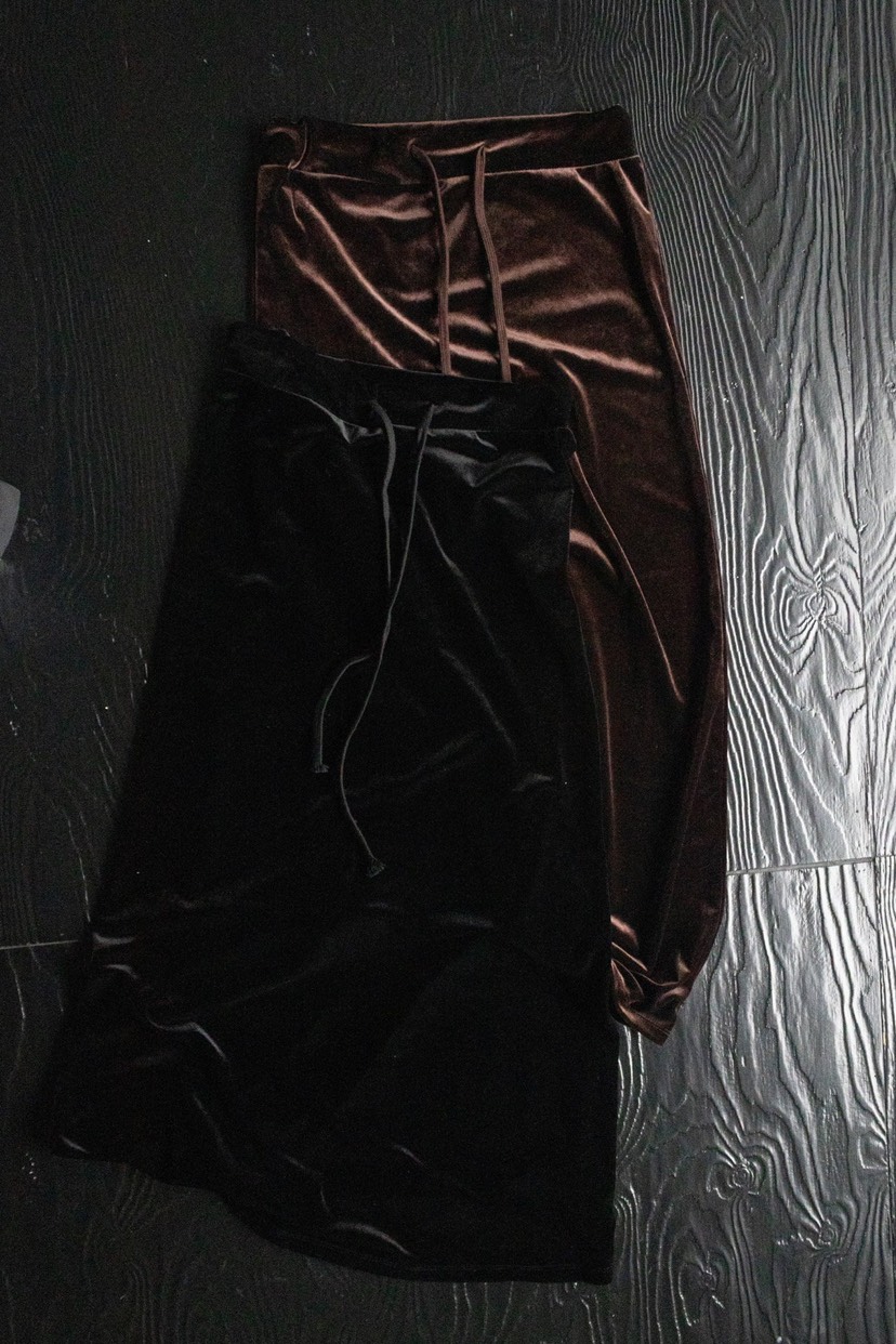 INSSENSE-A東大門直郵女士新品時尚推薦人氣休閑長裙絲絨INSSENSE-A長裙