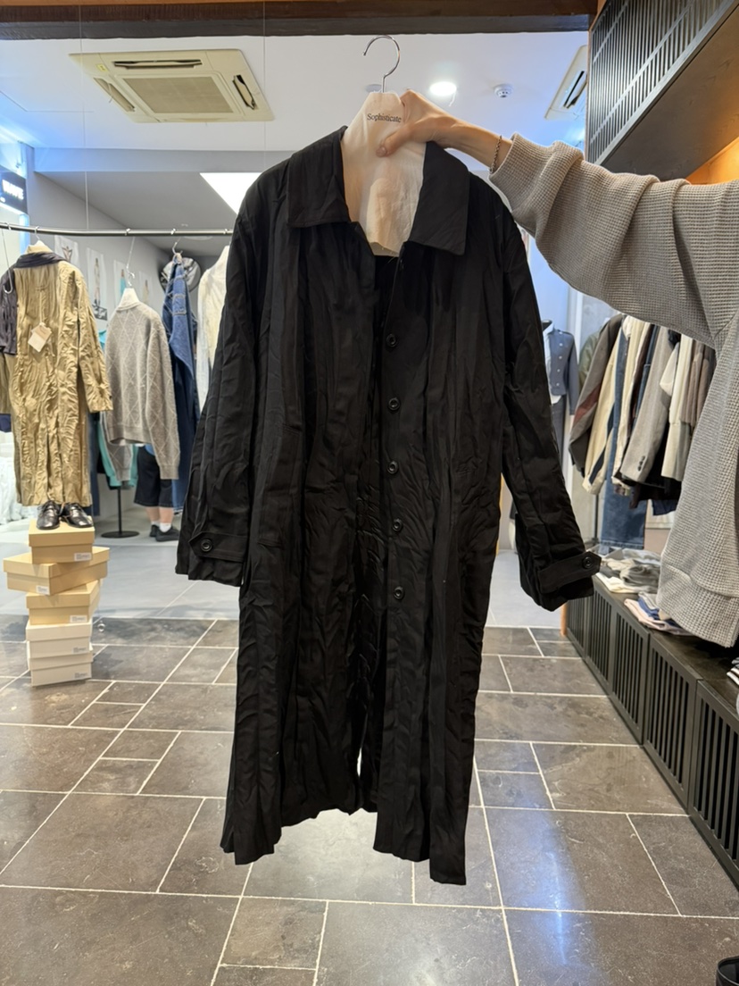 SOPHISTICATE東大門代購女士新款真品推薦人氣長款風衣褶皺SOPHISTICATE長款風衣圖色2