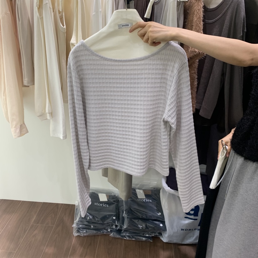 STORIES東大門代購女士新品真品人氣推薦休閑時尚長袖T恤STORIES長袖T恤圖色1