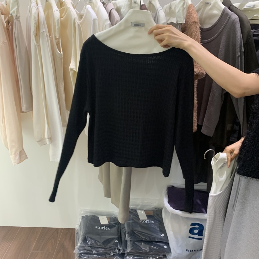 STORIES東大門代購女士新品真品人氣推薦休閑時尚長袖T恤STORIES長袖T恤圖色2