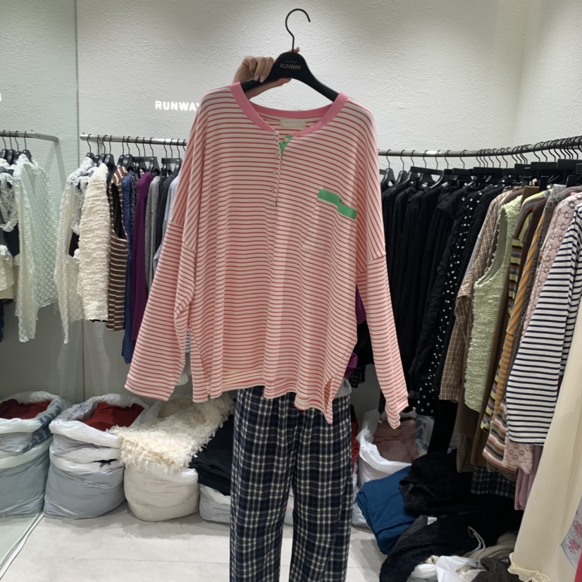RUNWAY-런웨이東大門代購女士新款時尚真品熱賣人氣長袖T恤RUNWAY長袖T恤圖色2