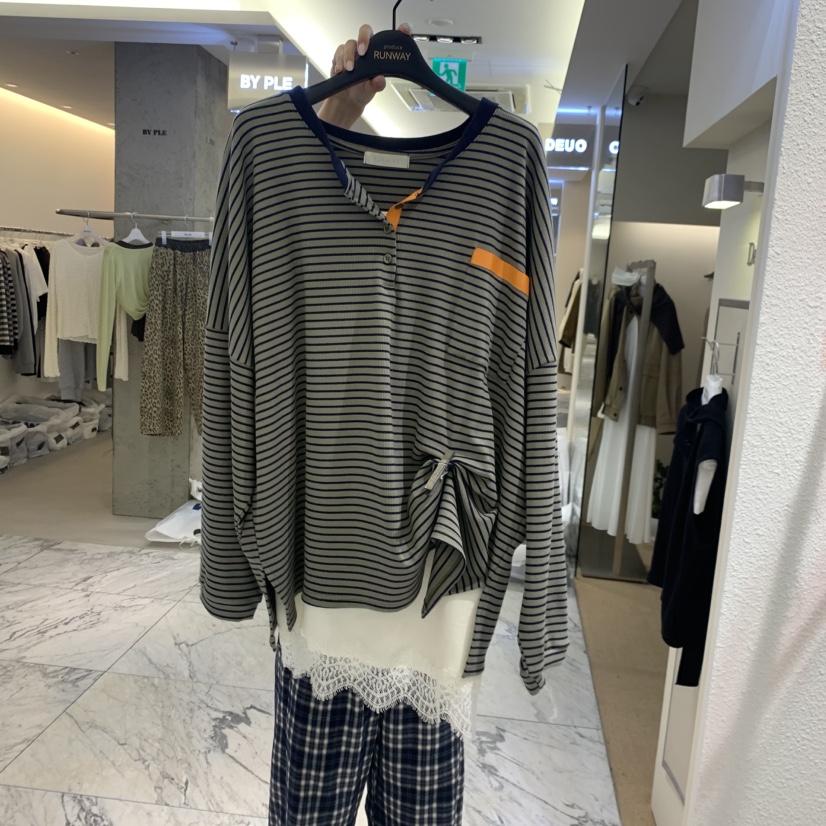 RUNWAY-런웨이東大門代購女士新款時尚真品熱賣人氣長袖T恤RUNWAY長袖T恤圖色3