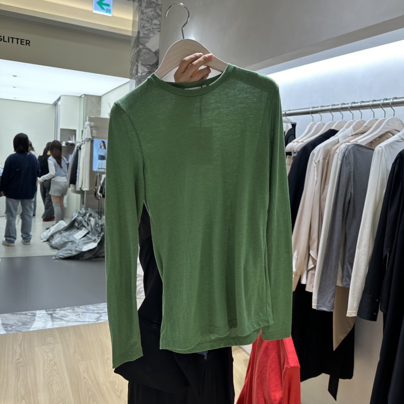 CREPE韓國代購女士新款真品人氣時尚熱賣推薦休閑長袖T恤CREPE長袖T恤圖色5