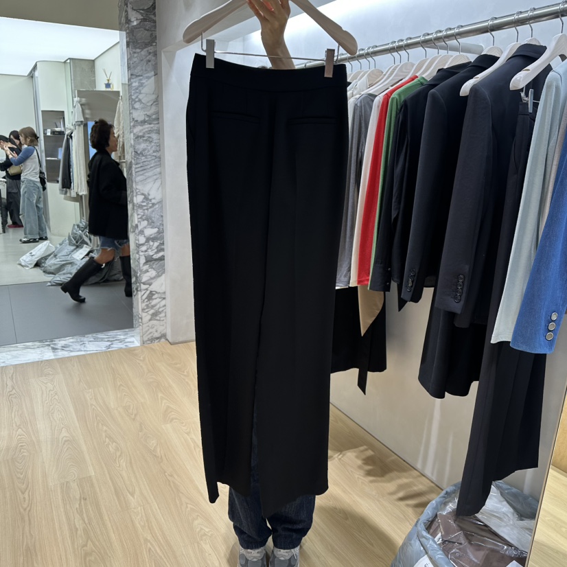 CREPE韓國代購女士新款真品人氣推薦熱賣時尚休閑休閑褲羅紋CREPE休閑褲