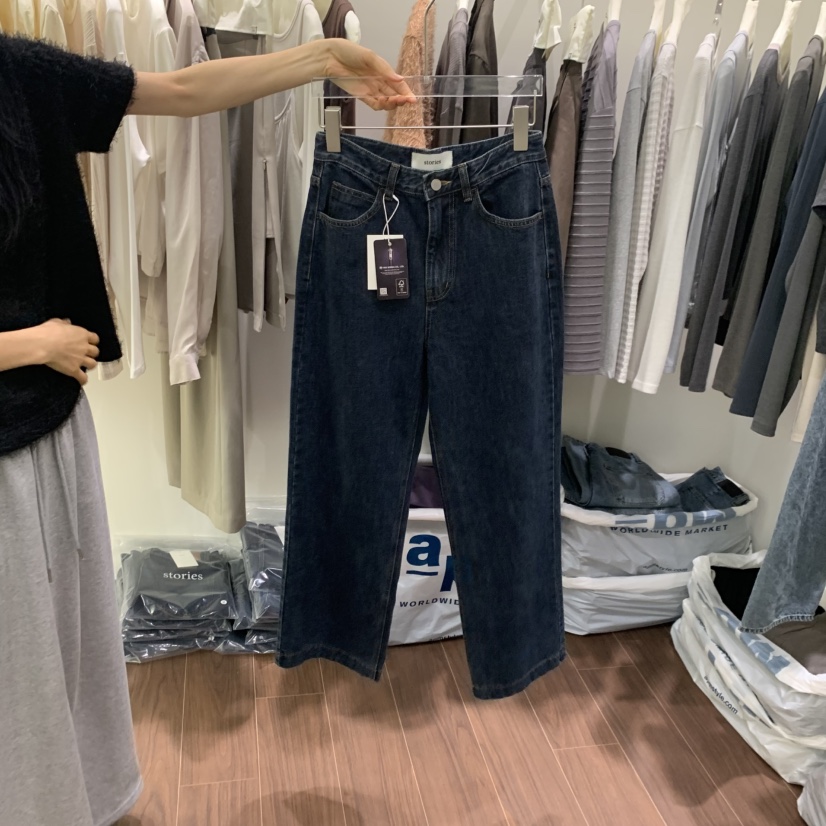 STORIES東大門代購女士新款人氣真品推薦休閑熱賣時尚牛仔褲STORIES牛仔褲圖色1