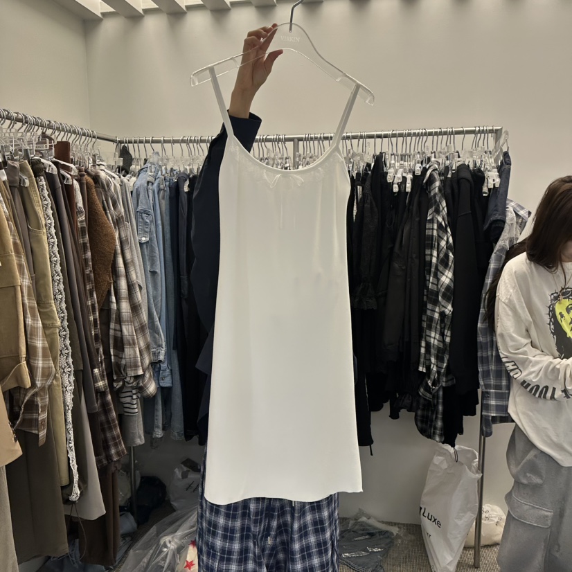 VIRKIN東大門實拍女士新品熱賣休閑時尚人氣真品連衣裙緞帶VIRKIN連衣裙圖色1