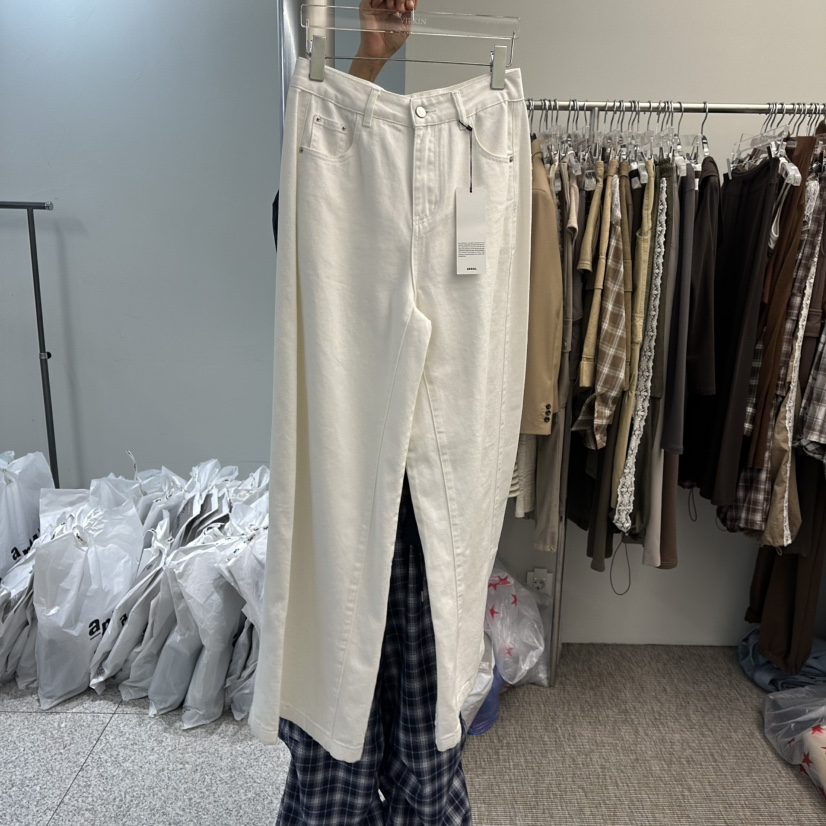 VIRKIN東大門實拍女士新品人氣休閑熱賣推薦真品牛仔褲開衩VIRKIN牛仔褲圖色2
