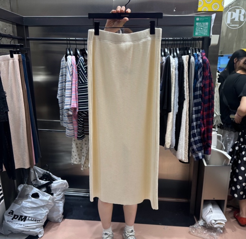 RUNWAY-런웨이東大門代購女裝新品時尚休閑半身裙中短裙RUNWAY半身裙/中短裙圖色1白