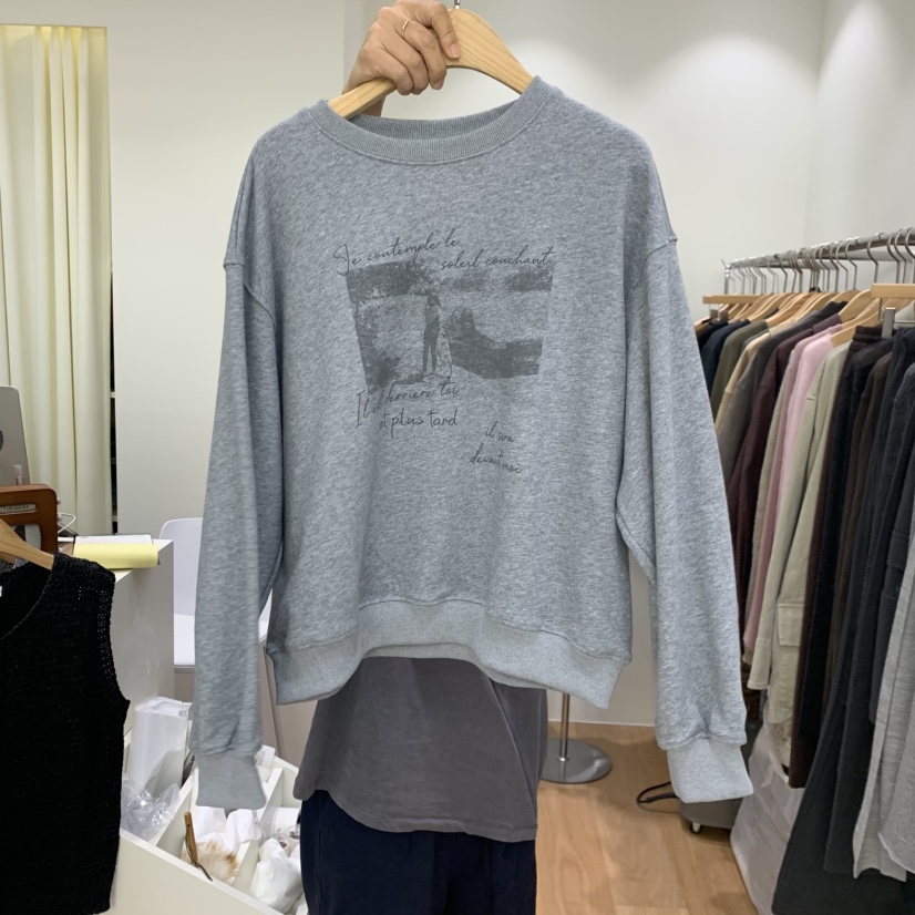 GOLDEN MARKET東大門實拍女裝新款時尚真品推薦熱賣衛衣GOLDEN MARKET衛衣圖色2灰