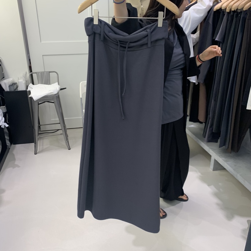 AMON韓國直郵女士新品熱賣休閑人氣推薦真品時尚長裙腰帶AMON長裙圖色1墨