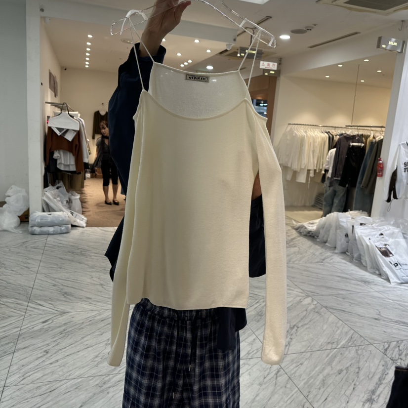 VIRKIN韓國代購女裝新款人氣休閑熱賣時尚推薦真品針織衫VIRKIN針織衫圖色4白色