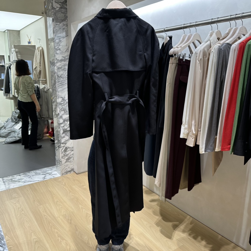 CREPE東大門直郵女裝新品真品人氣熱賣休閑長款風衣含腰帶CREPE長款風衣