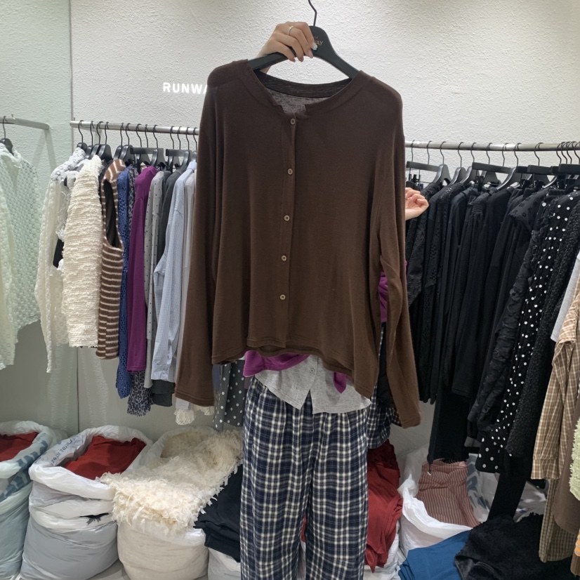 RUNWAY-런웨이韓國直郵女士新品熱賣人氣休閑針織衫開衫RUNWAY針織衫圖色4