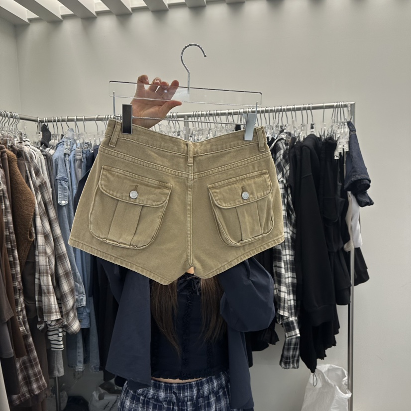 VIRKIN東大門實拍女士新品真品推薦熱賣休閑人氣短褲口袋VIRKIN短褲
