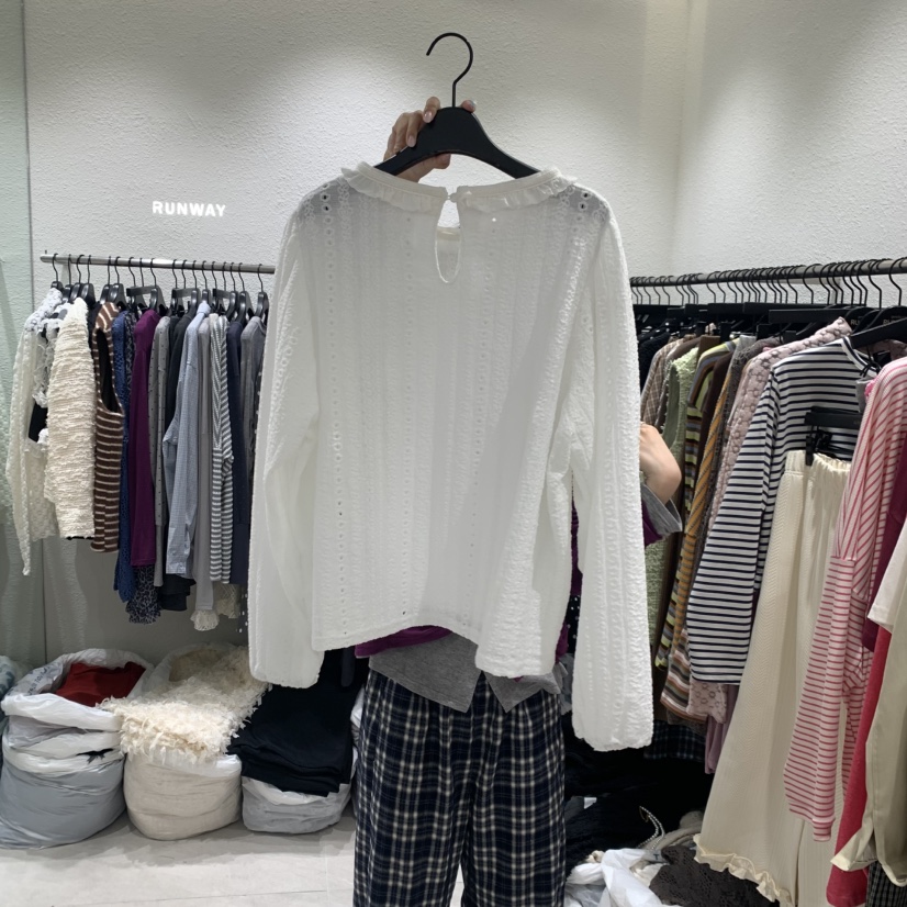 RUNWAY-런웨이韓國直郵女裝新款真品時尚人氣襯衫蕾絲衫RUNWAY襯衫/蕾絲衫