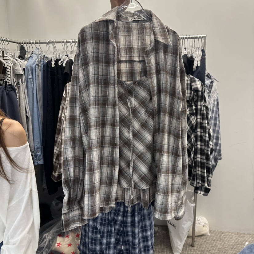 VIRKIN東大門代購女士新款時尚休閑熱賣真品人氣襯衫蕾絲衫VIRKIN襯衫/蕾絲衫圖色2米色