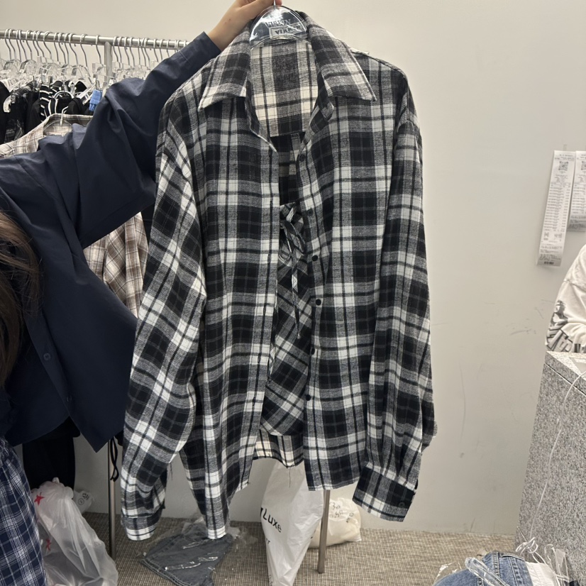 VIRKIN東大門代購女士新款時尚休閑熱賣真品人氣襯衫蕾絲衫VIRKIN襯衫/蕾絲衫圖色3黑色