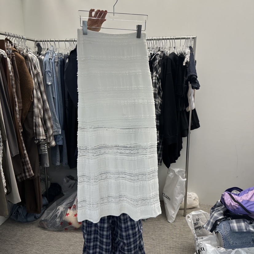 VIRKIN韓國代購女士新品熱賣人氣推薦休閑時尚真品長裙VIRKIN長裙圖色3白色