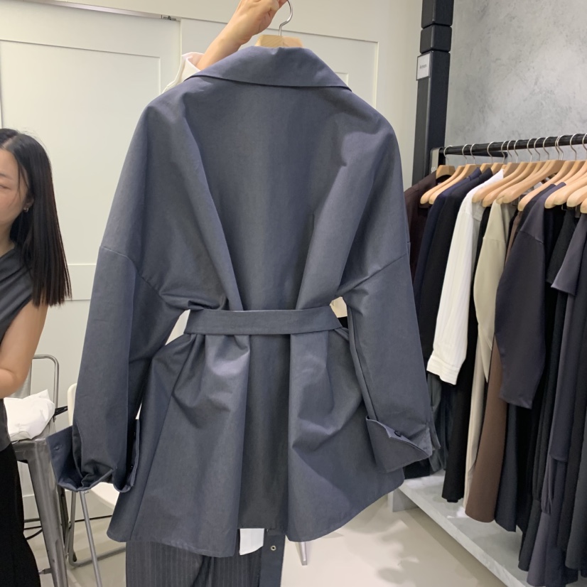 AMON東大門實拍女士新品時尚真品人氣熱賣襯衫蕾絲衫含腰帶AMON襯衫/蕾絲衫