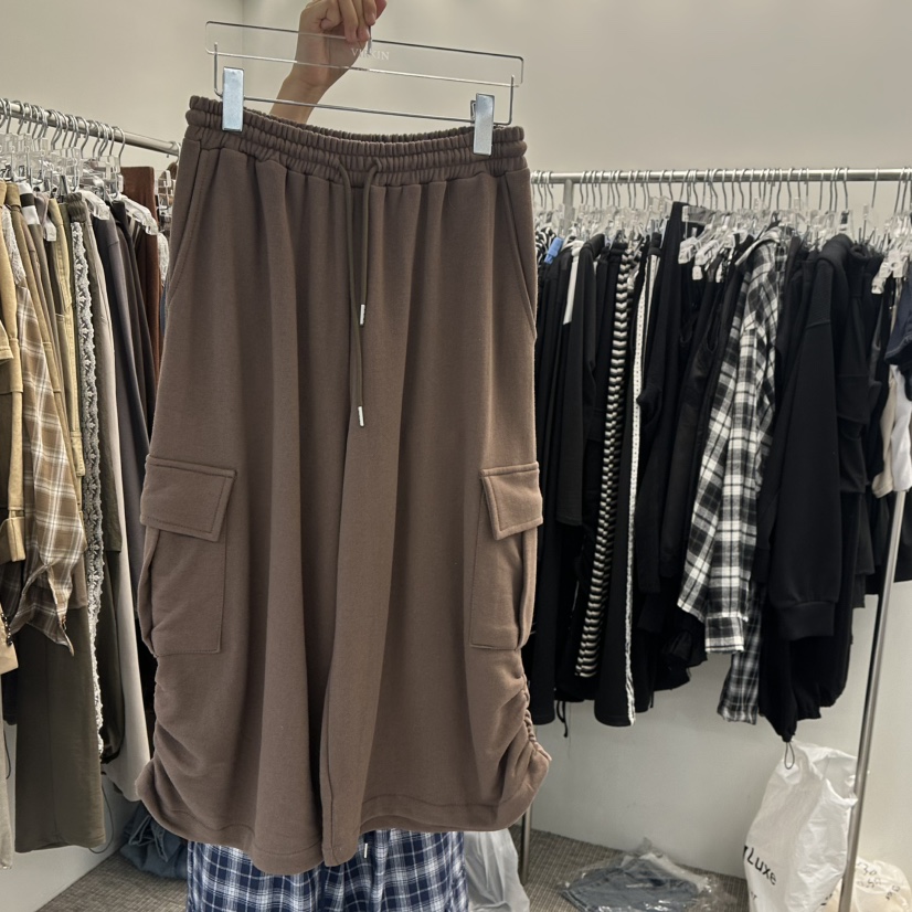VIRKIN韓國直郵女士新品時尚休閑真品推薦休閑褲工裝褲褶皺VIRKIN休閑褲圖色1