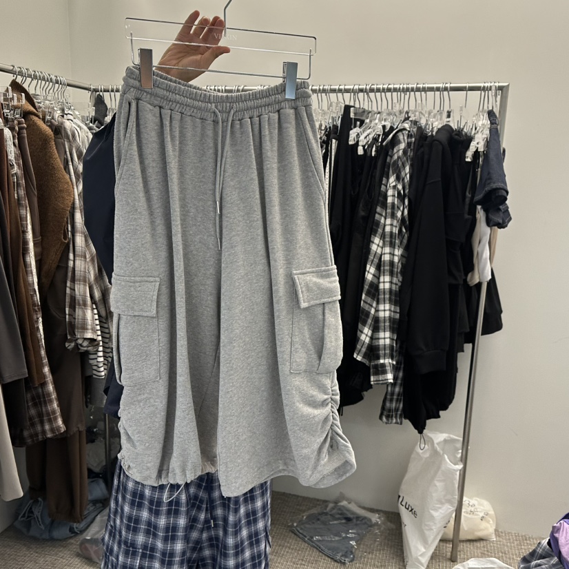 VIRKIN韓國直郵女士新品時尚休閑真品推薦休閑褲工裝褲褶皺VIRKIN休閑褲圖色2