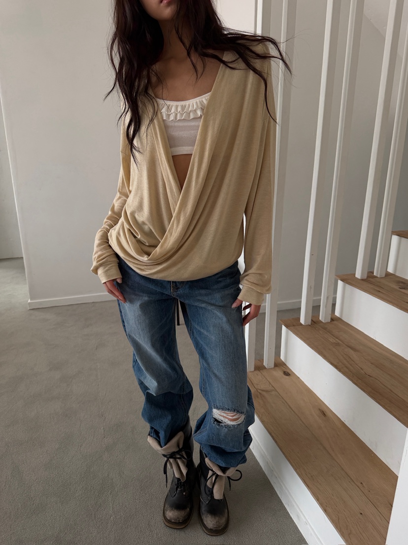 AWESOME SAUCE韓國直郵女裝新品真品休閑人氣吊帶背心褶邊AWESOME SAUCE吊帶/背心