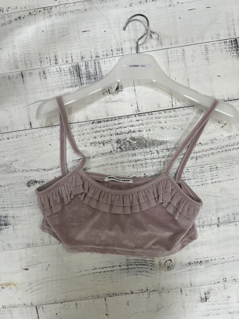 AWESOME SAUCE韓國直郵女裝新品真品休閑人氣吊帶背心褶邊AWESOME SAUCE吊帶/背心圖色1