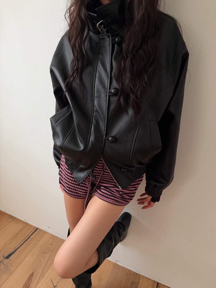 AWESOME SAUCE東大門直郵女裝新品真品時尚人氣皮衣皮革AWESOME SAUCE皮衣圖色2