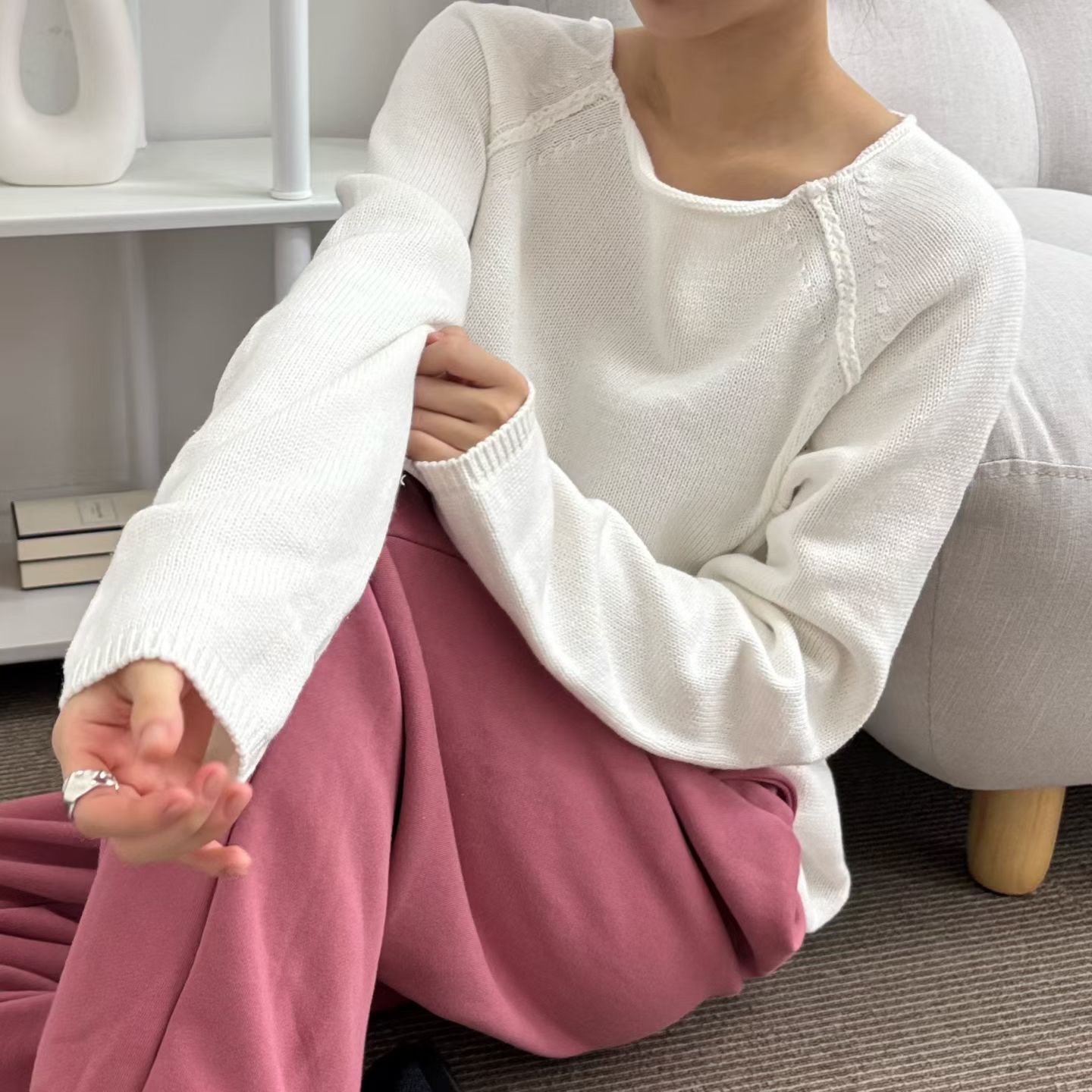 MINIMALGROUND/VIVAGLAM韓國直郵女裝新品休閑人氣針織衫MINIMALGROUND/VIVAGLAM針織衫