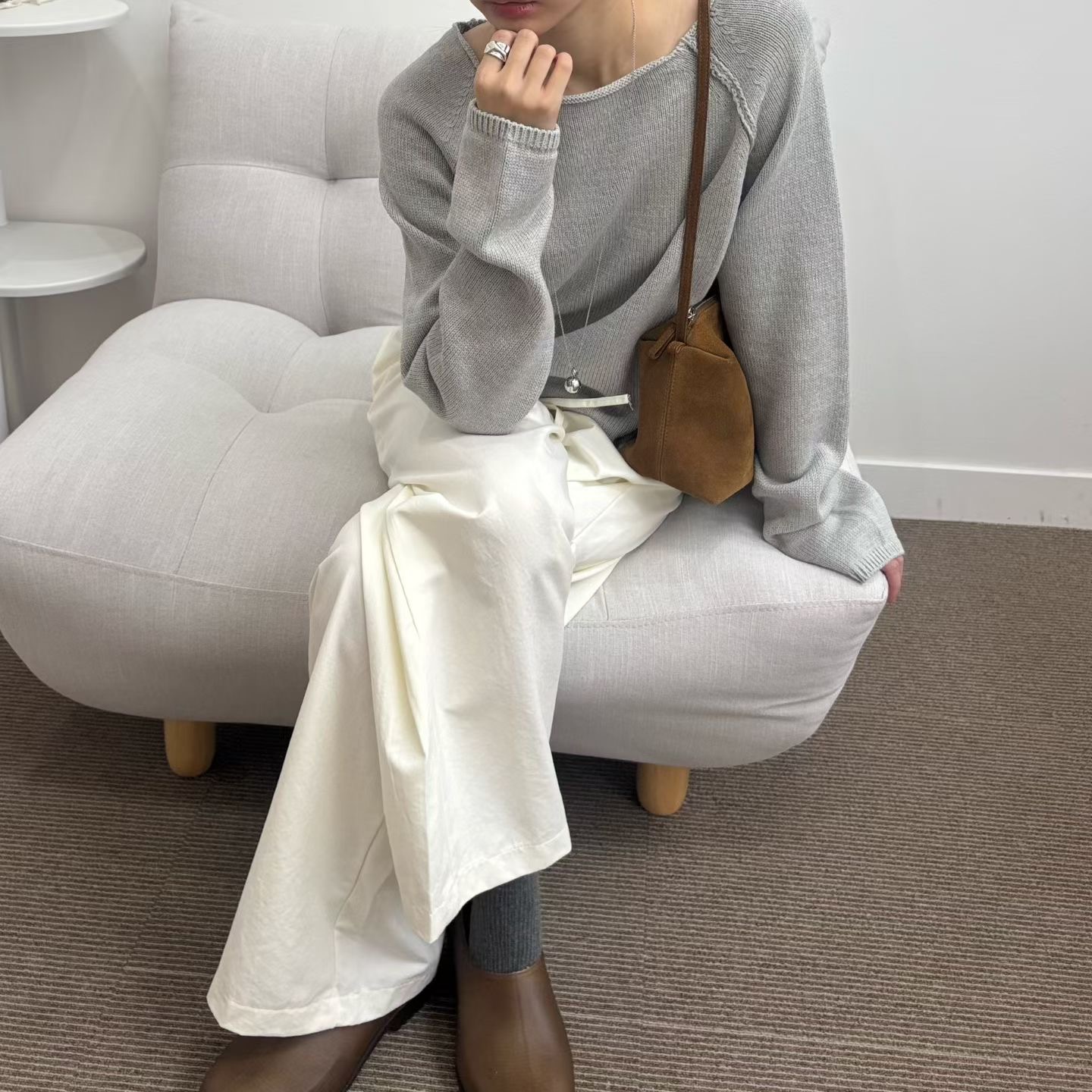 MINIMALGROUND/VIVAGLAM韓國直郵女裝新品休閑人氣針織衫MINIMALGROUND/VIVAGLAM針織衫