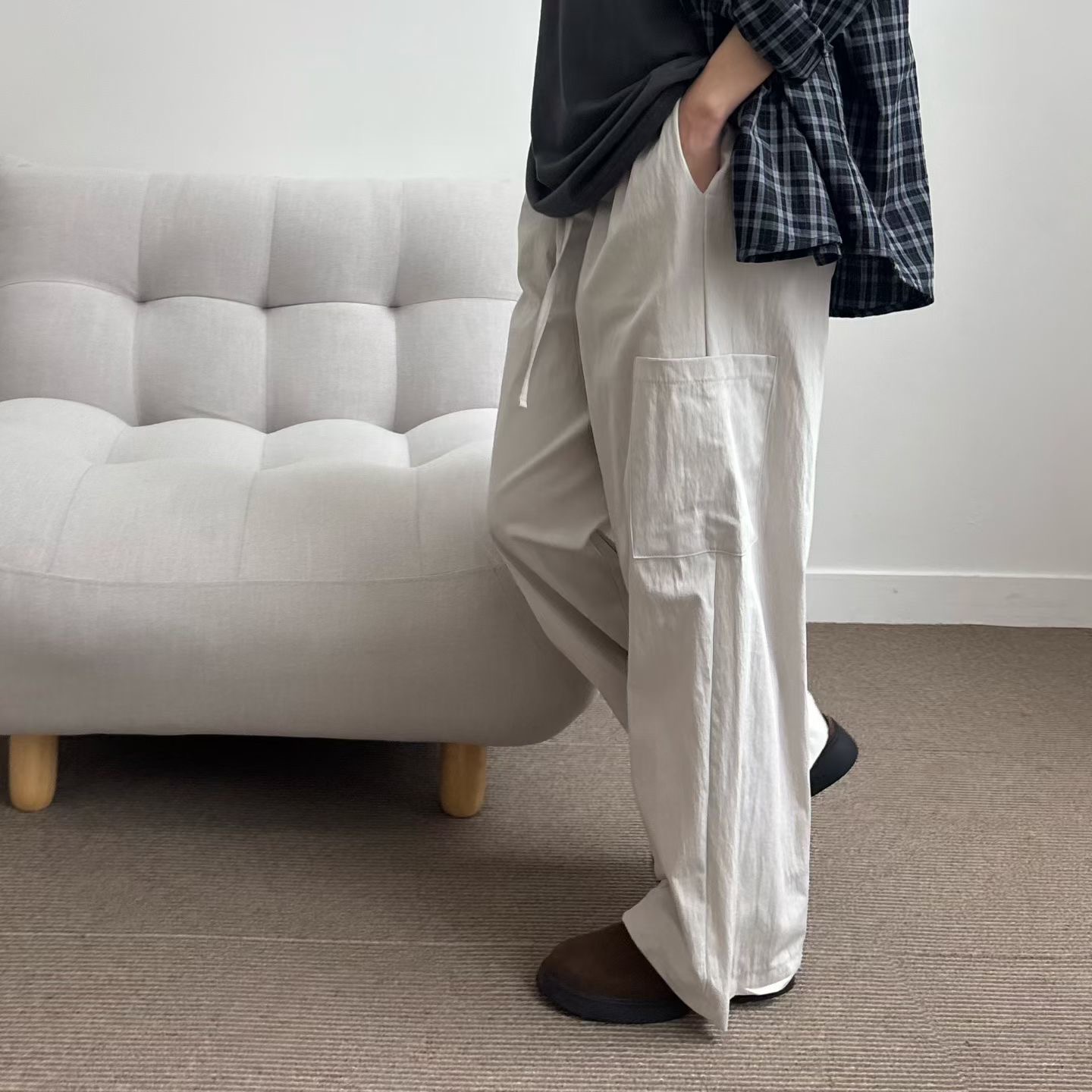 MINIMALGROUND/VIVAGLAM東大門直郵女士新品推薦休閑褲口袋MINIMALGROUND/VIVAGLAM休閑褲