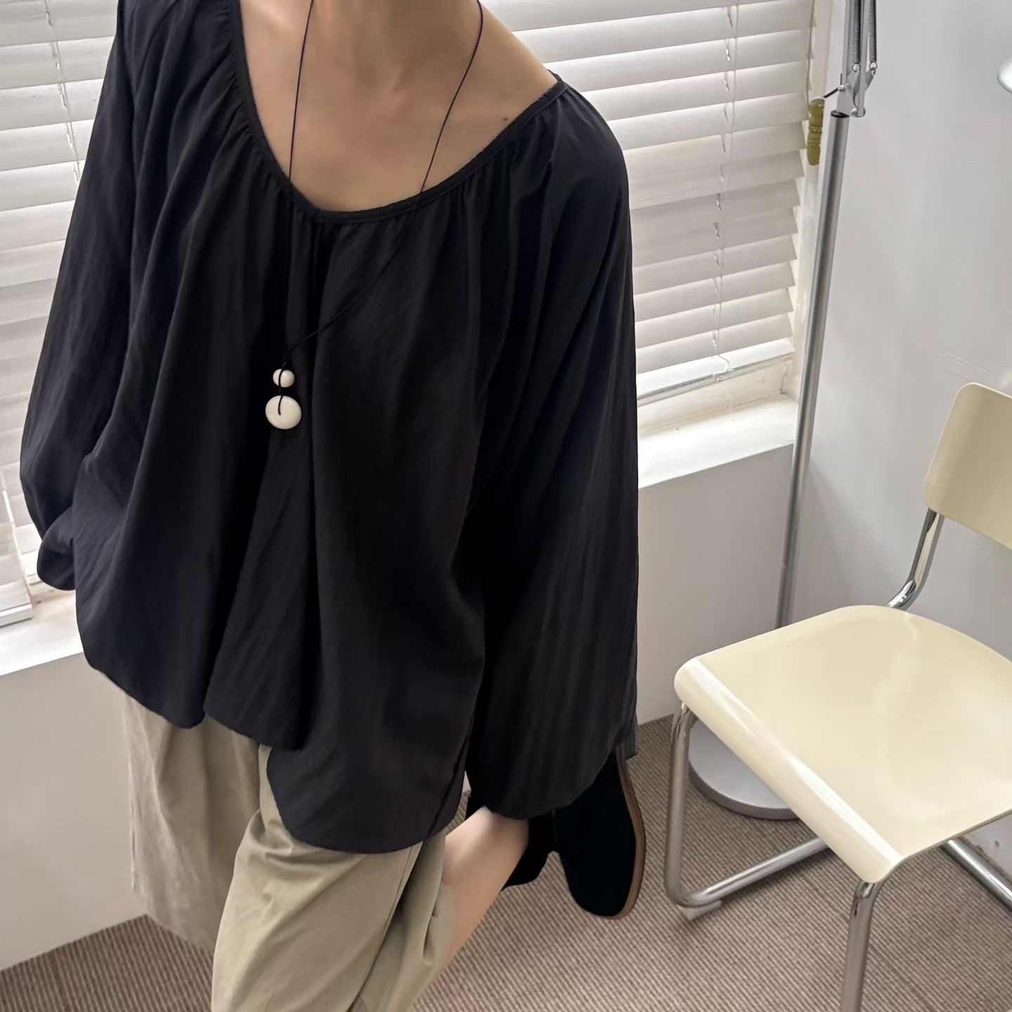 MINIMALGROUND/VIVAGLAM韓國直郵女士新品時尚襯衫蕾絲衫MINIMALGROUND/VIVAGLAM襯衫/蕾絲衫