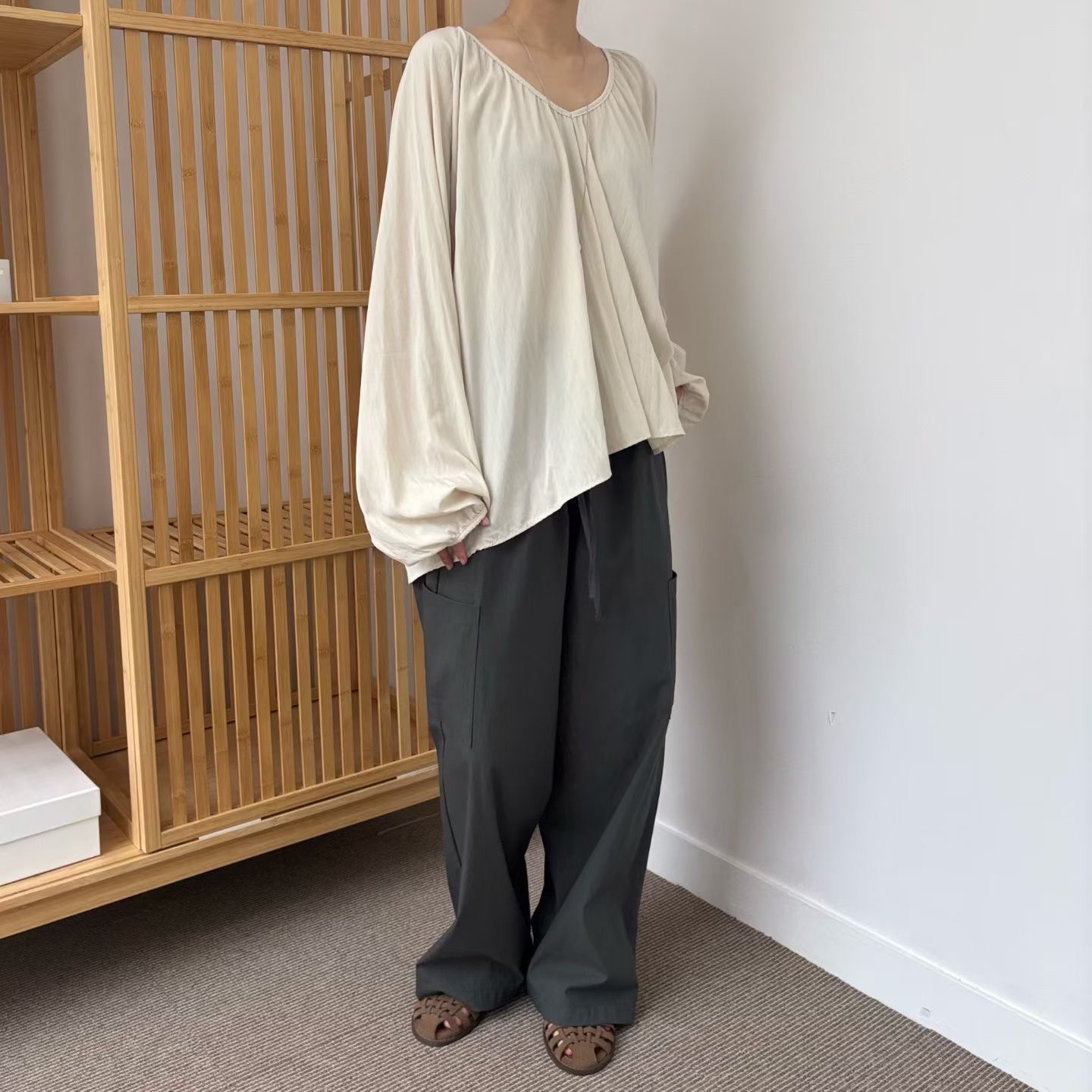 MINIMALGROUND/VIVAGLAM韓國直郵女士新品時尚襯衫蕾絲衫MINIMALGROUND/VIVAGLAM襯衫/蕾絲衫