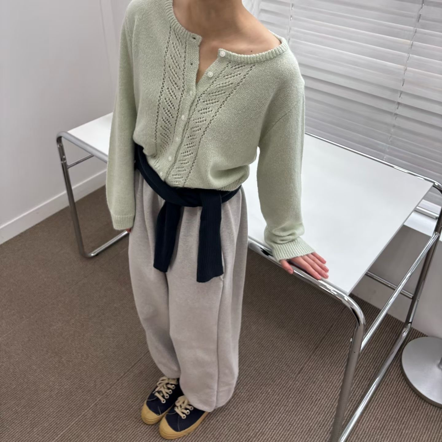 MINIMALGROUND/VIVAGLAM東大門代購女士新品時尚針織衫開衫MINIMALGROUND/VIVAGLAM針織衫