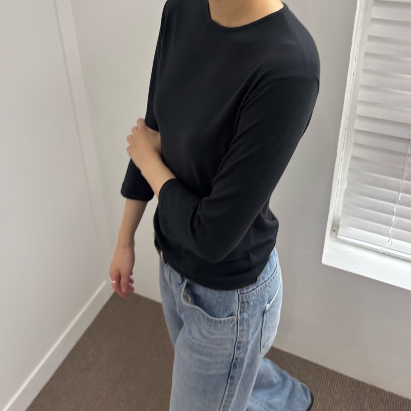 MINIMALGROUND/VIVAGLAM東大門實拍女裝新款推薦長袖T恤MINIMALGROUND/VIVAGLAM長袖T恤