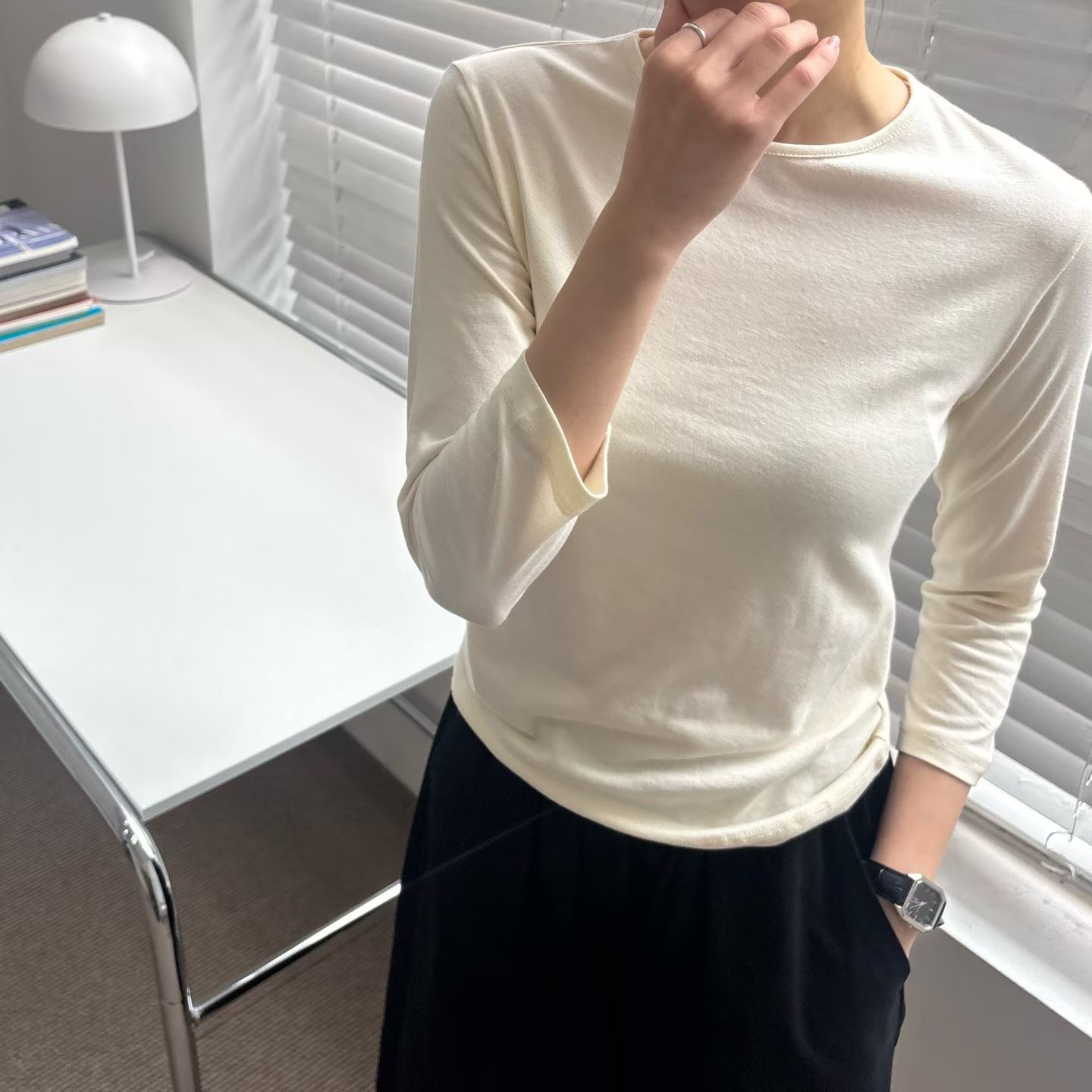 MINIMALGROUND/VIVAGLAM東大門實拍女裝新款推薦長袖T恤MINIMALGROUND/VIVAGLAM長袖T恤圖色3
