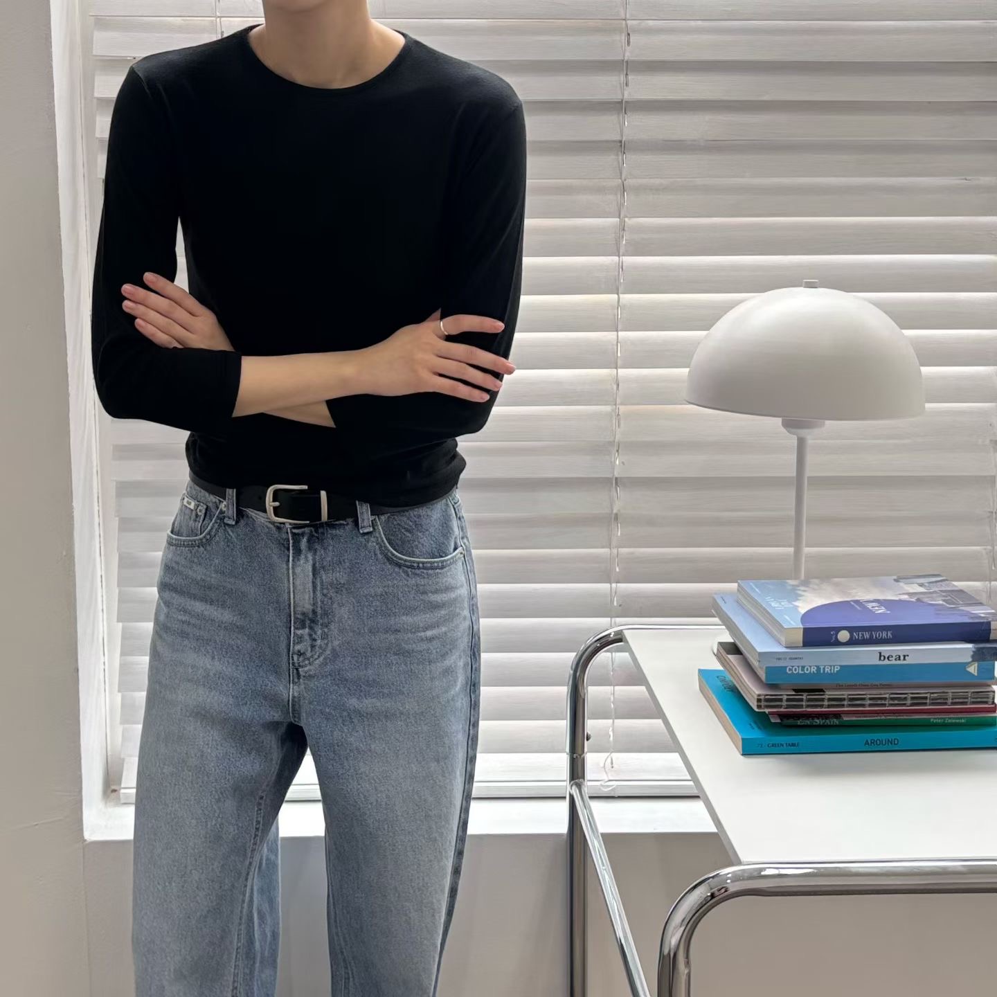 MINIMALGROUND/VIVAGLAM東大門實拍女裝新款推薦長袖T恤MINIMALGROUND/VIVAGLAM長袖T恤圖色4