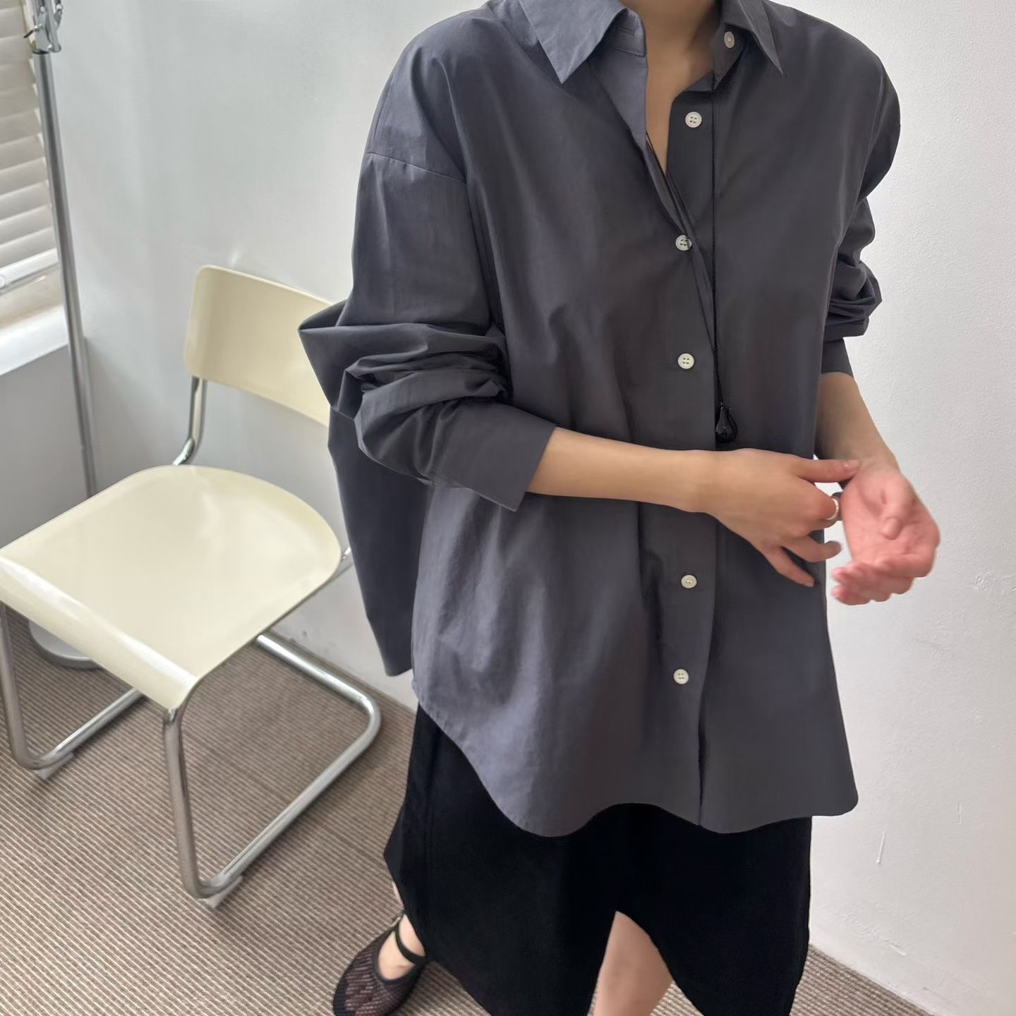 MINIMALGROUND/VIVAGLAM韓國代購女士新款推薦襯衫蕾絲衫棉MINIMALGROUND/VIVAGLAM襯衫/蕾絲衫圖色1
