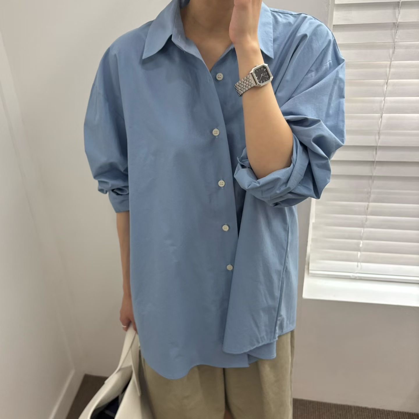MINIMALGROUND/VIVAGLAM韓國代購女士新款推薦襯衫蕾絲衫棉MINIMALGROUND/VIVAGLAM襯衫/蕾絲衫圖色2