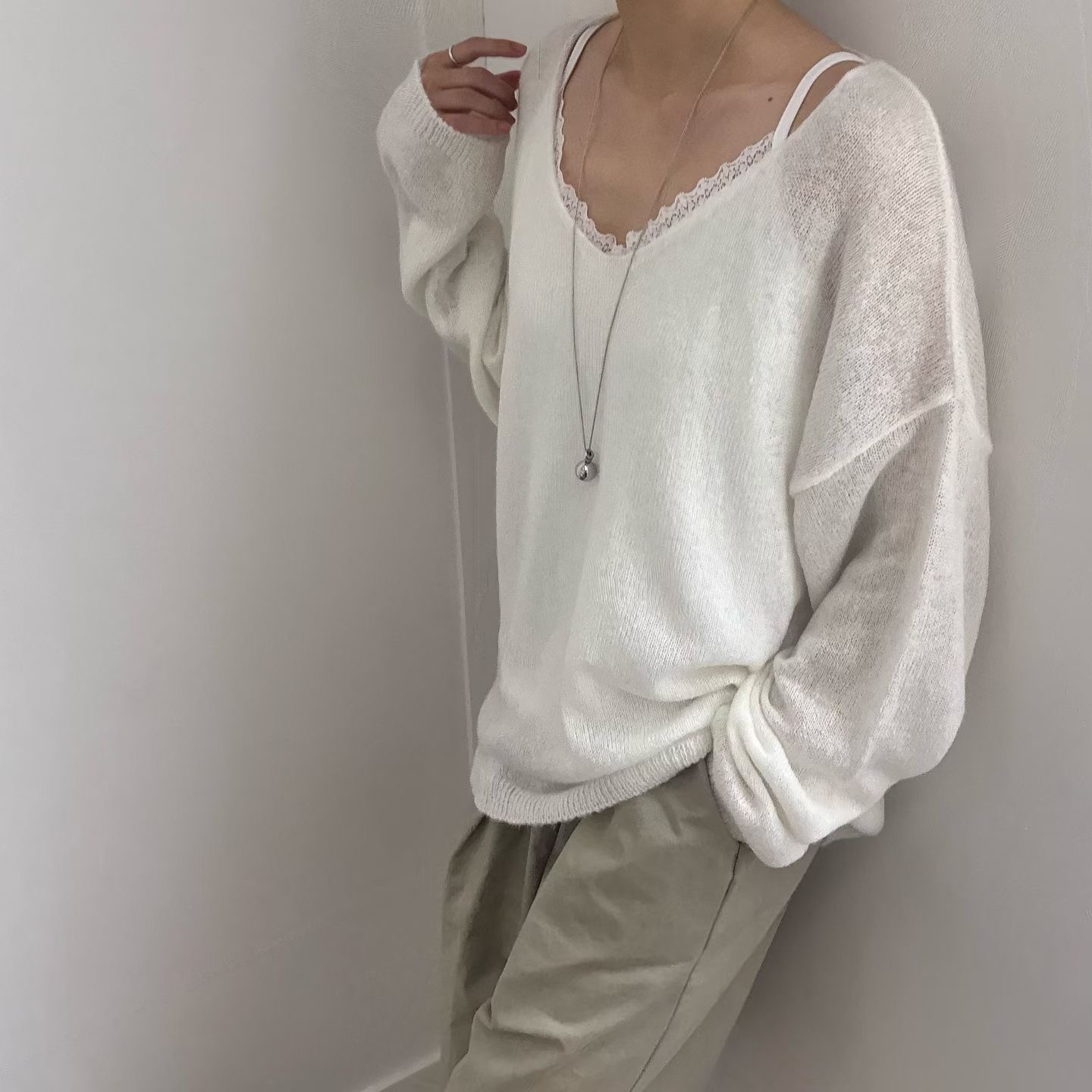 MINIMALGROUND/VIVAGLAM東大門直郵女裝新品熱賣針織衫不含內搭不含項鏈MINIMALGROUND/VIVAGLAM針織衫