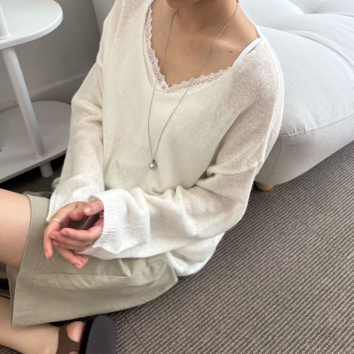 MINIMALGROUND/VIVAGLAM東大門直郵女裝新品熱賣針織衫不含內搭不含項鏈MINIMALGROUND/VIVAGLAM針織衫圖色2