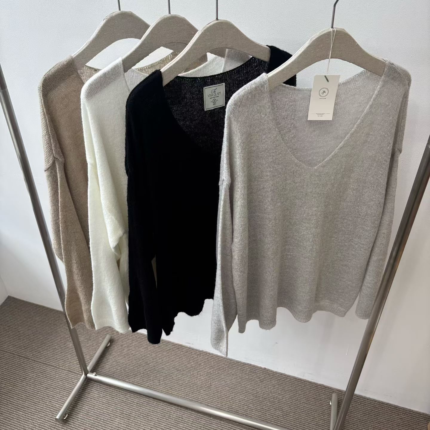 MINIMALGROUND/VIVAGLAM東大門直郵女裝新品熱賣針織衫不含內搭不含項鏈MINIMALGROUND/VIVAGLAM針織衫圖色3左三色