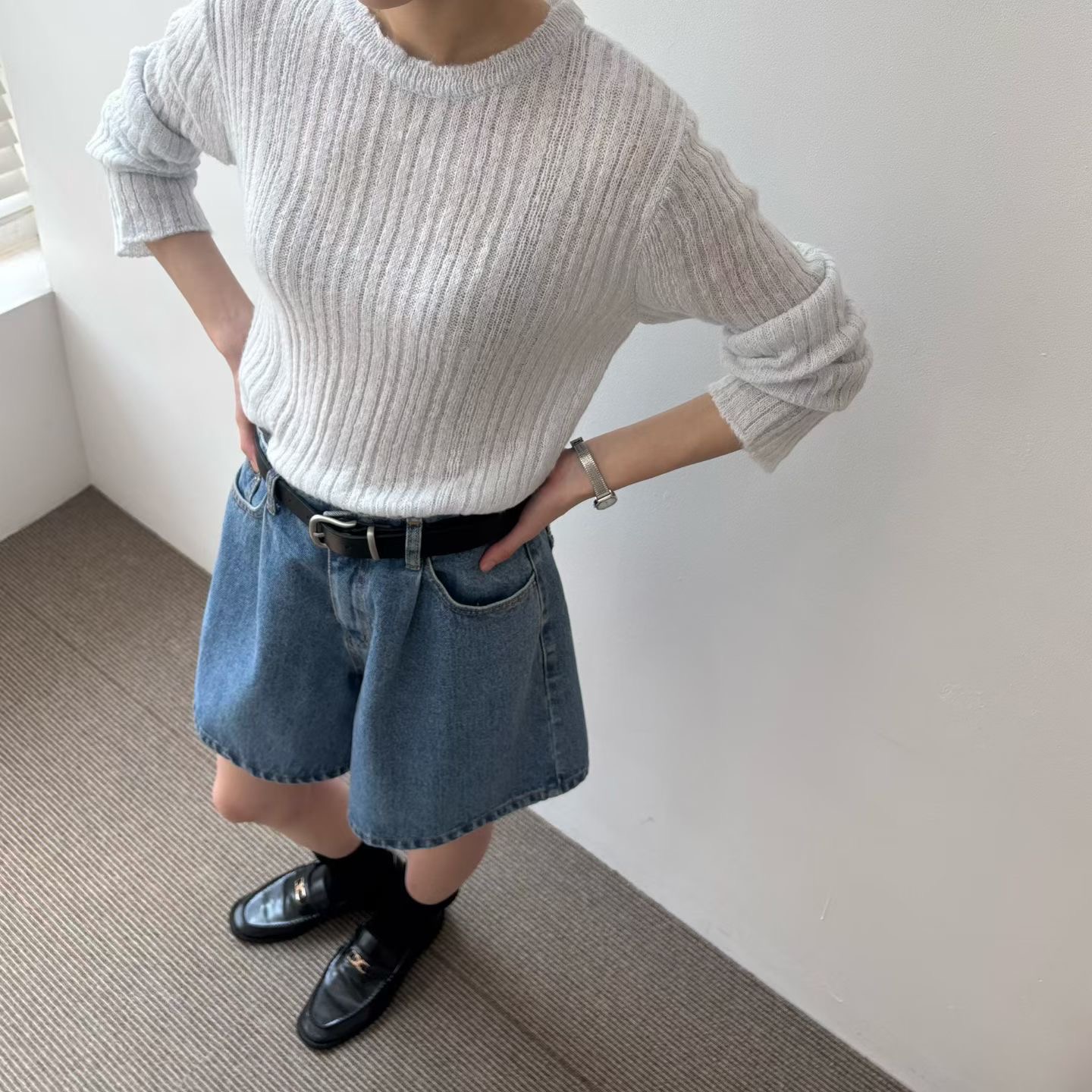 MINIMALGROUND/VIVAGLAM東大門代購女裝新款時尚休閑針織衫MINIMALGROUND/VIVAGLAM針織衫圖色5