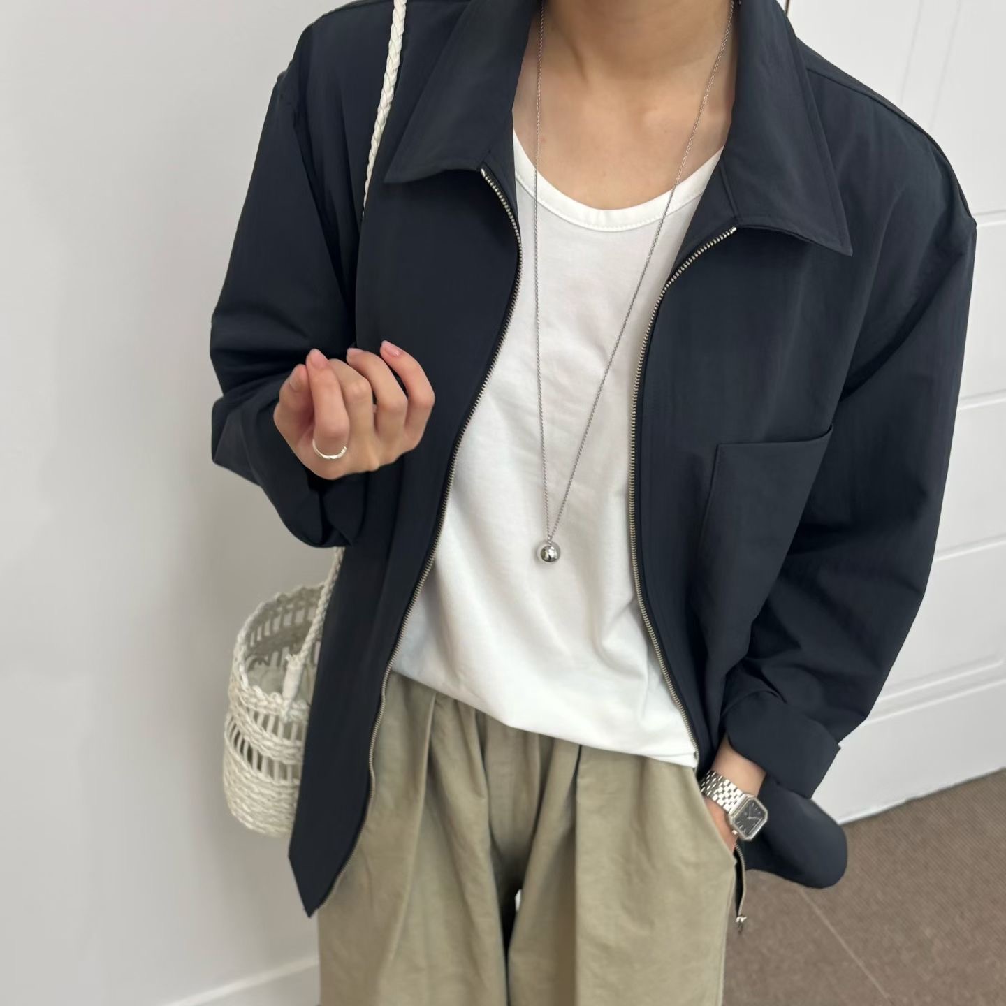 MINIMALGROUND/VIVAGLAM東大門直郵女裝新款推薦時尚夾克MINIMALGROUND/VIVAGLAM夾克圖色1