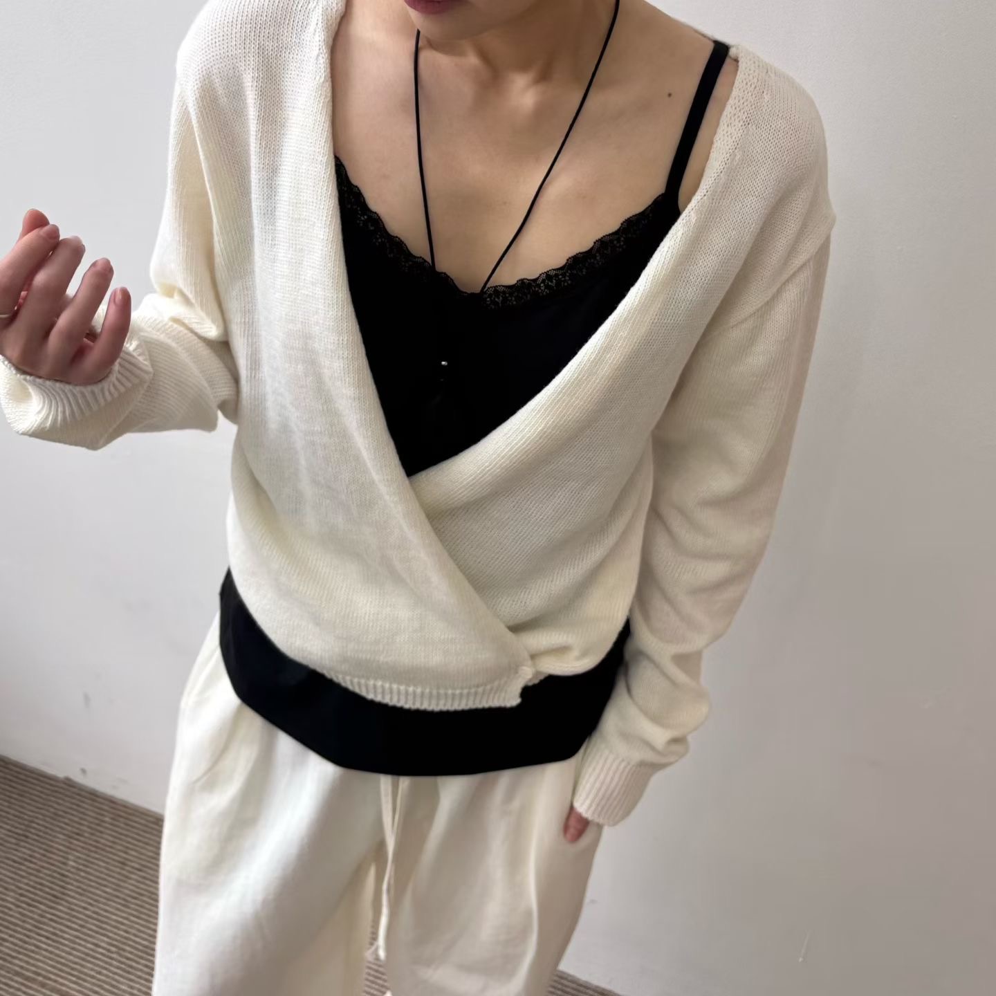 MINIMALGROUND/VIVAGLAM東大門實拍女士新款時尚針織衫開衫MINIMALGROUND/VIVAGLAM針織衫圖色3
