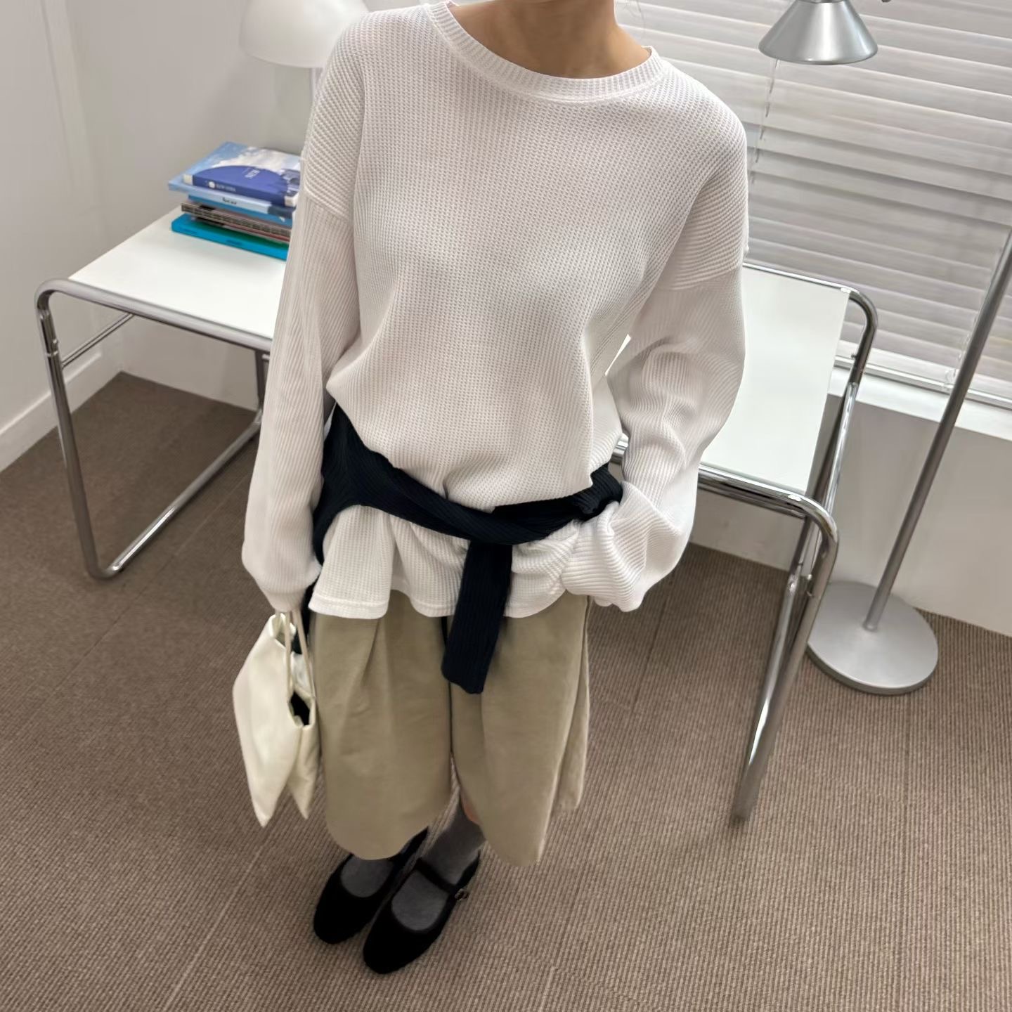 MINIMALGROUND/VIVAGLAM東大門實拍女士新款推薦長袖T恤MINIMALGROUND/VIVAGLAM長袖T恤