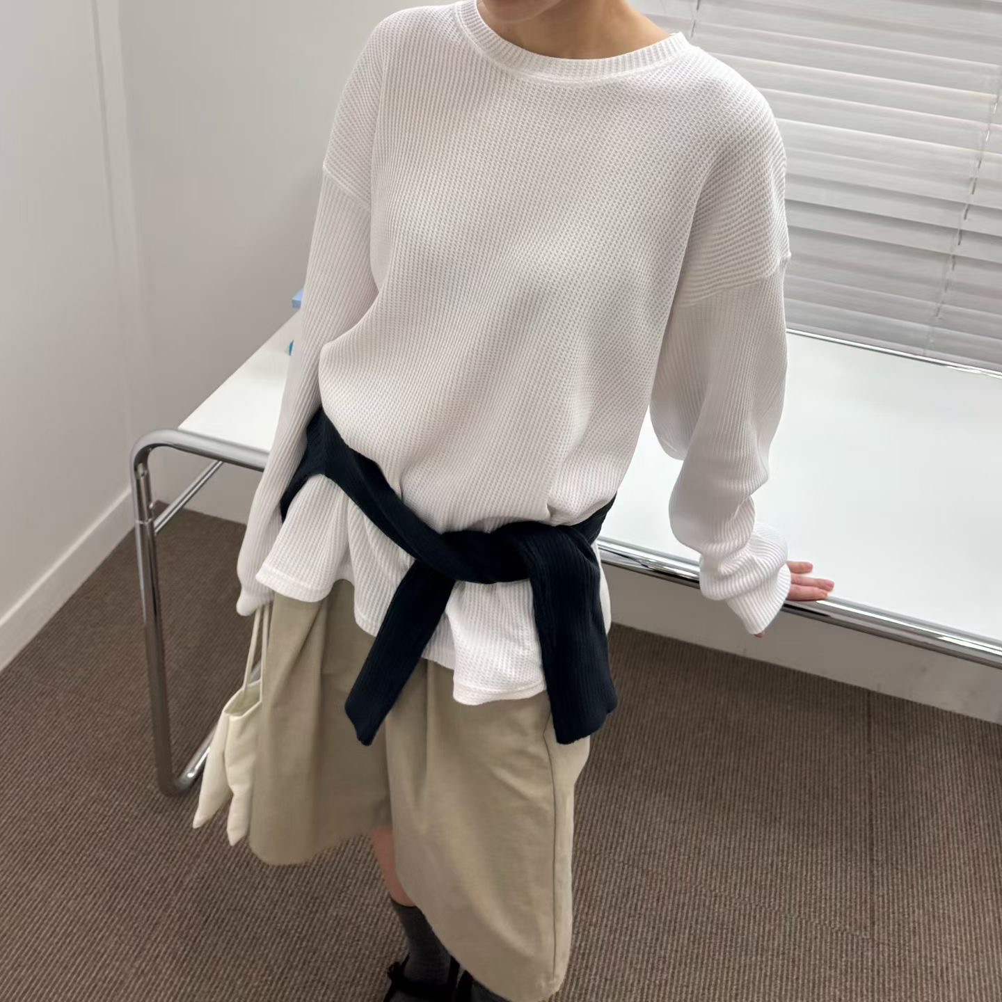 MINIMALGROUND/VIVAGLAM東大門實拍女士新款推薦長袖T恤MINIMALGROUND/VIVAGLAM長袖T恤