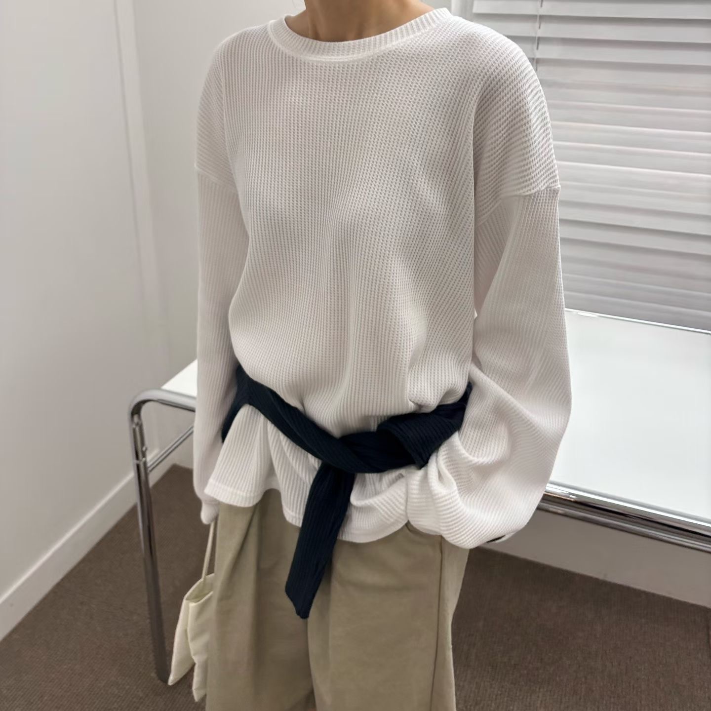 MINIMALGROUND/VIVAGLAM東大門實拍女士新款推薦長袖T恤MINIMALGROUND/VIVAGLAM長袖T恤圖色1