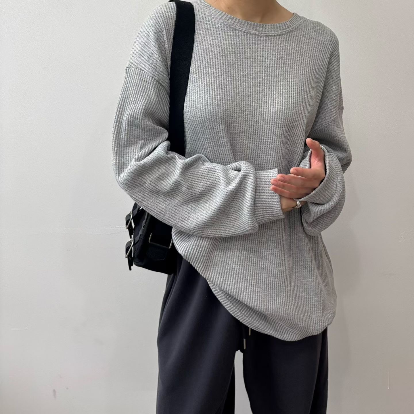 MINIMALGROUND/VIVAGLAM東大門實拍女士新款推薦長袖T恤MINIMALGROUND/VIVAGLAM長袖T恤圖色2