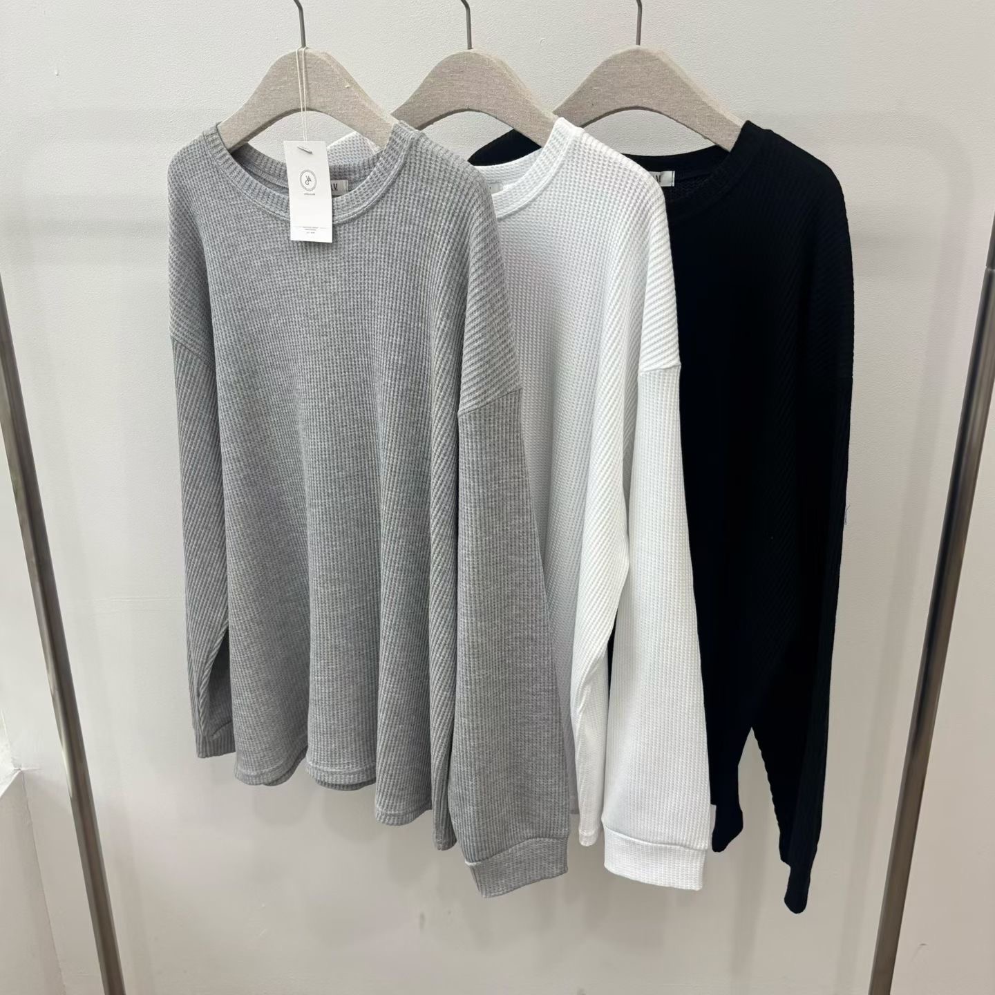 MINIMALGROUND/VIVAGLAM東大門實拍女士新款推薦長袖T恤MINIMALGROUND/VIVAGLAM長袖T恤圖色3左三色